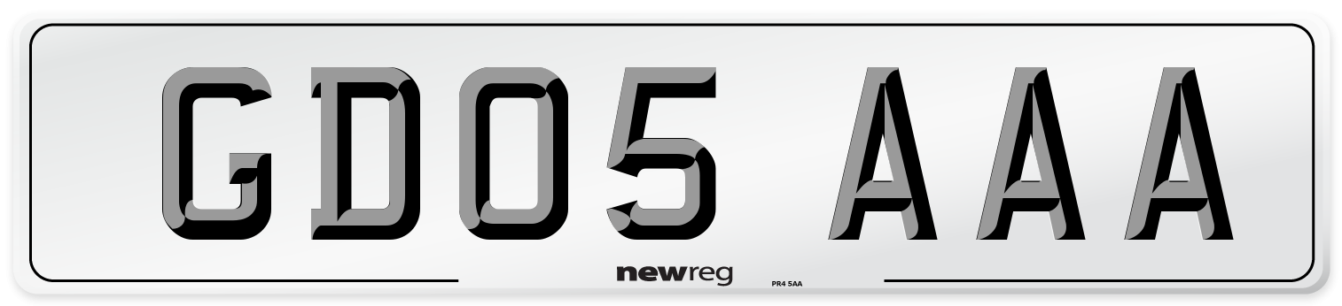 GD05 AAA Number Plate from New Reg